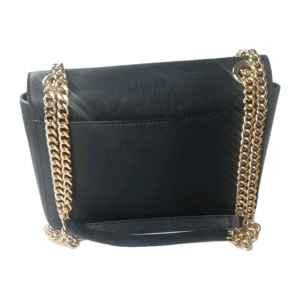 Michael Kors Brandi Medium Saffiano Leather Shoulder Bag Black